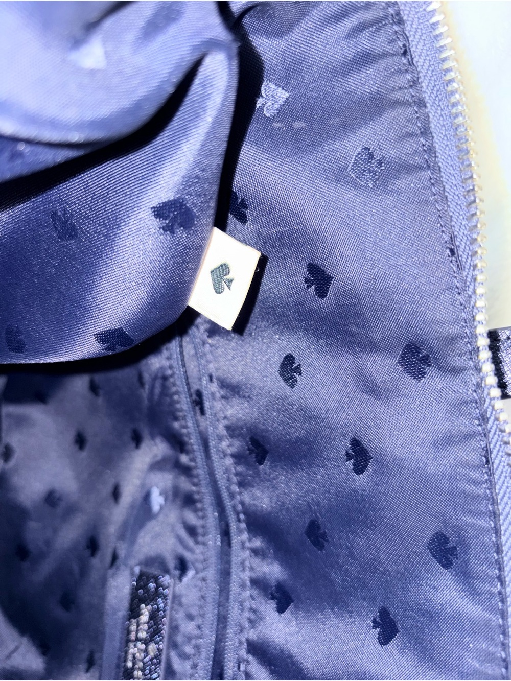 Kate Spade Lola Glitter Tote Dusk Navy - Picture 8 of 10